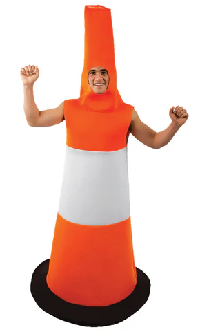 mens road cone costume